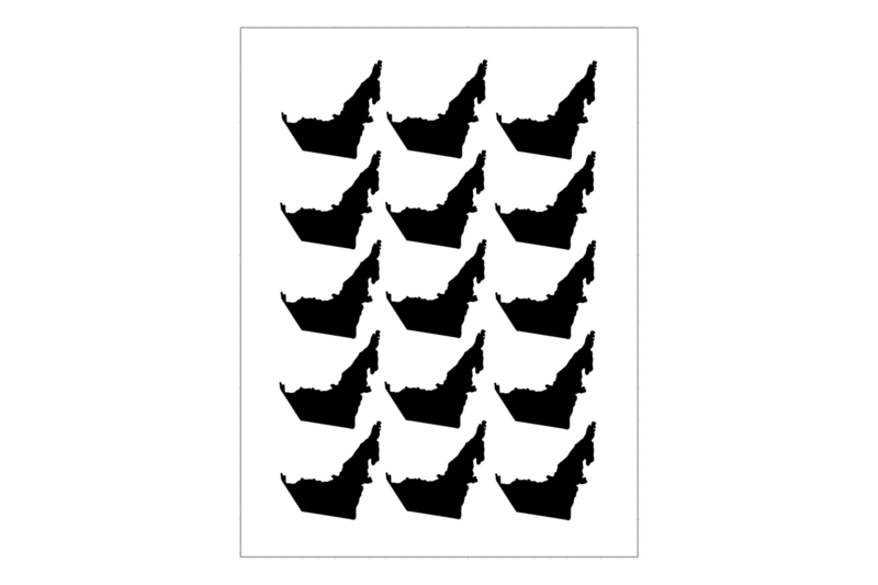 Sticker Sheet Country Outline United Arab Emirates Sticker Sheet Country Outline United Arab Emirates