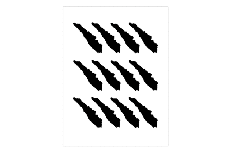 Sticker Sheet Country Outline Sumatra Sticker Sheet Country Outline Sumatra