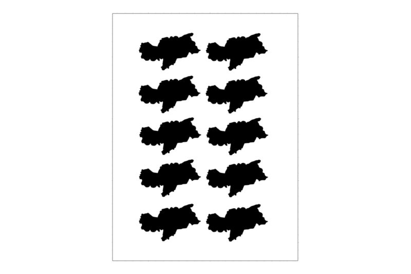 Sticker Sheet Country Outline South Tyrol