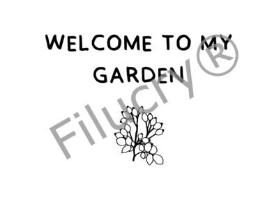"Welcome to my garden rosehip" Banner, Digitaler Download, SVG / JPG / PNG / PDF
