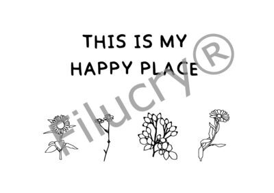 "This is my happy place" Banner, Digitaler Download, SVG / JPG / PNG / PDF