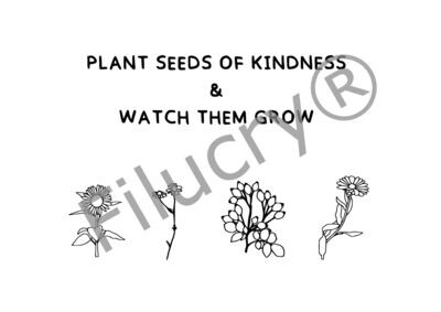 "Plant seeds of kindness & watch them grow" Banner, Digitaler Download, SVG / JPG / PNG / PDF