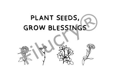 "Plant seeds, grow blessings" Banner, Digitaler Download, SVG / JPG / PNG / PDF