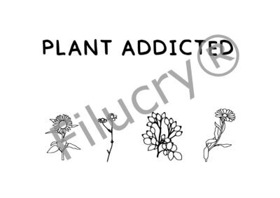 "Plant addicted" Banner, Digitaler Download, SVG / JPG / PNG / PDF