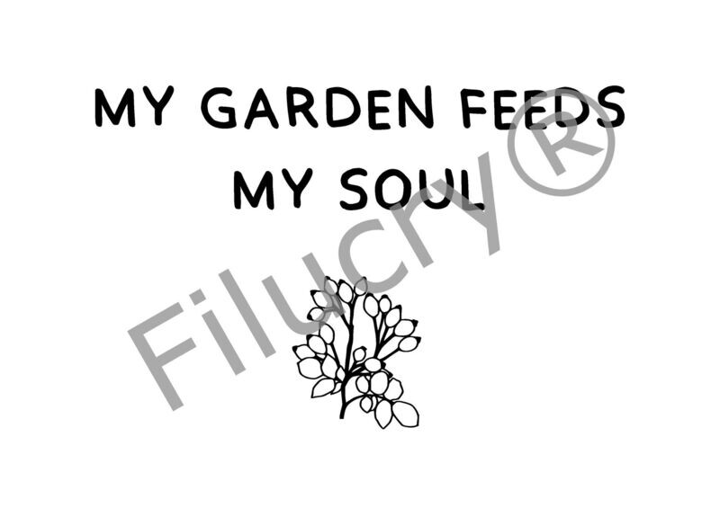 "My garden feeds my soul rosehip" Banner, Digitaler Download, SVG / JPG / PNG / PDF