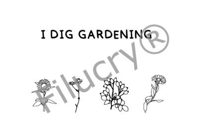 "I dig gardening" Banner, Digitaler Download, SVG / JPG / PNG / PDF