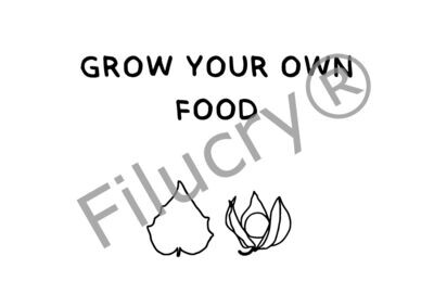 "Grow your own food physalis" Banner, Digitaler Download, SVG / JPG / PNG / PDF