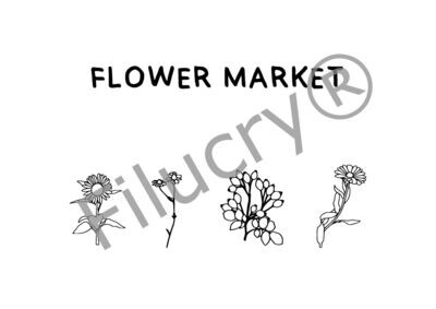 "Flower market" Banner, Digitaler Download, SVG / JPG / PNG / PDF