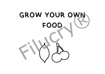"Grow your own food cherry" Banner, Digitaler Download, SVG / JPG / PNG / PDF