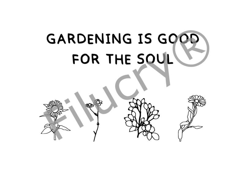 "Gardening is good for the soul" Banner, digital download, SVG / JPG / PNG / PDF