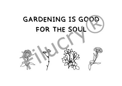 "Gardening is good for the soul" Banner, Digitaler Download, SVG / JPG / PNG / PDF