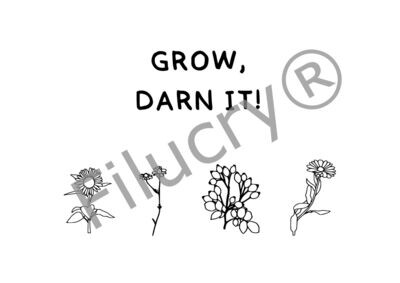 "Grow, darn it!" Banner, Digitaler Download, SVG / JPG / PNG / PDF