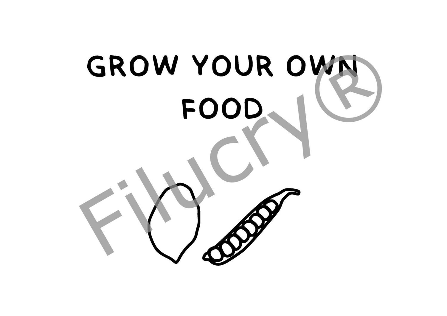 "Grow your own food pea" Banner, Digitaler Download, SVG / JPG / PNG / PDF