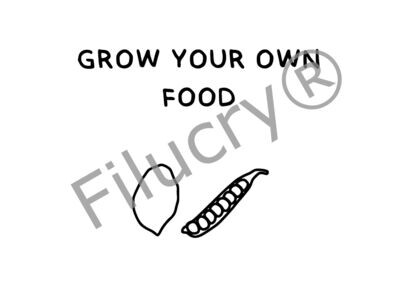 "Grow your own food pea" Banner, Digitaler Download, SVG / JPG / PNG / PDF
