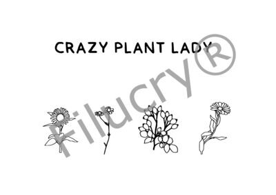 "Crazy plant lady" Banner, Digitaler Download, SVG / JPG / PNG / PDF