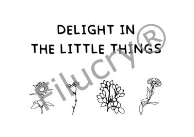 "Delight in the little things" Banner, Digitaler Download, SVG / JPG / PNG / PDF