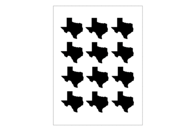 Stickerbogen Länderumriss Texas