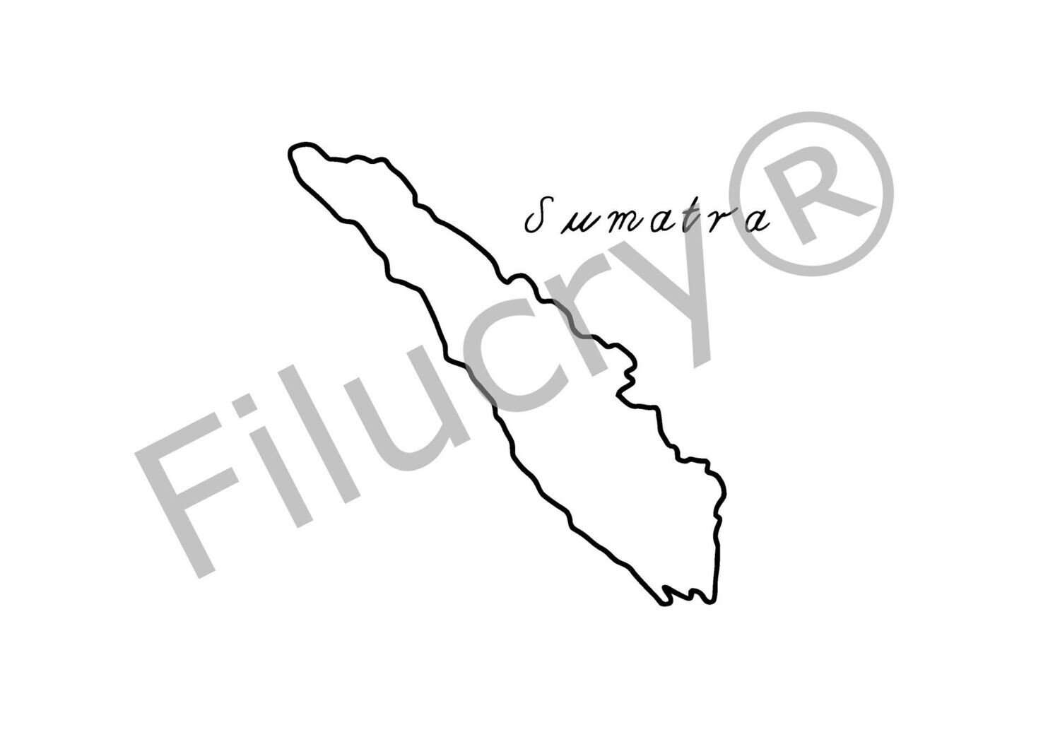 Sumatra Umriss Banner, Digitaler Download, SVG / JPG / PNG / PDF