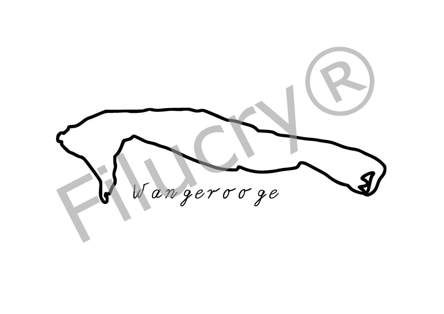Wangerooge Umriss Banner, Digitaler Download, SVG / JPG / PNG / PDF