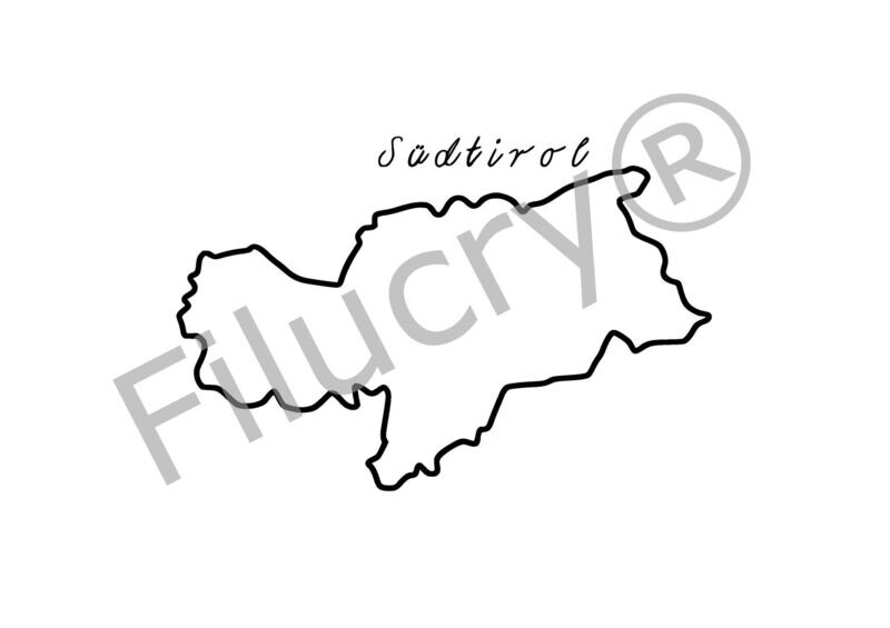 Südtirol Umriss Banner, Digitaler Download, SVG / JPG / PNG / PDF Südtirol Umriss Banner, Digitaler Download, SVG / JPG / PNG / PDF