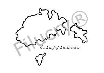 Schweizer Kanton Schaffhausen Umriss Banner, Digitaler Download, SVG / JPG / PNG / PDF