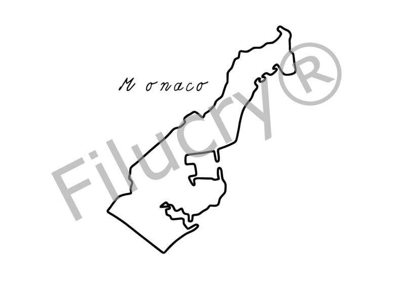 Monaco Outline Banner, digital download, SVG / JPG / PNG / PDF Monaco Outline Banner, digital download, SVG / JPG / PNG / PDF