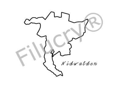 Schweizer Kanton Nidwalden Umriss Banner, Digitaler Download, SVG / JPG / PNG / PDF