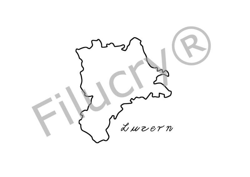 Swiss Canton Luzern Outline Banner, digital download, SVG / JPG / PNG / PDF Swiss Canton Luzern Outline Banner, digital download, SVG / JPG / PNG / PDF