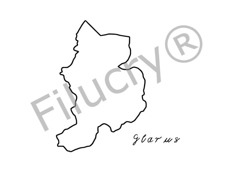 Swiss Canton Glarus Outline Banner, digital download, SVG / JPG / PNG / PDF Swiss Canton Glarus Outline Banner, digital download, SVG / JPG / PNG / PDF