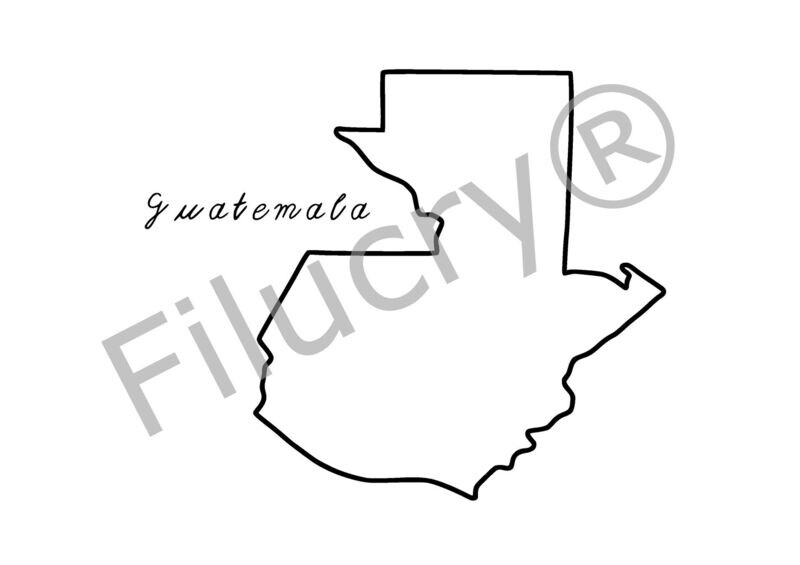 Guatemala Outline Banner, digital download, SVG / JPG / PNG / PDF Guatemala Outline Banner, digital download, SVG / JPG / PNG / PDF