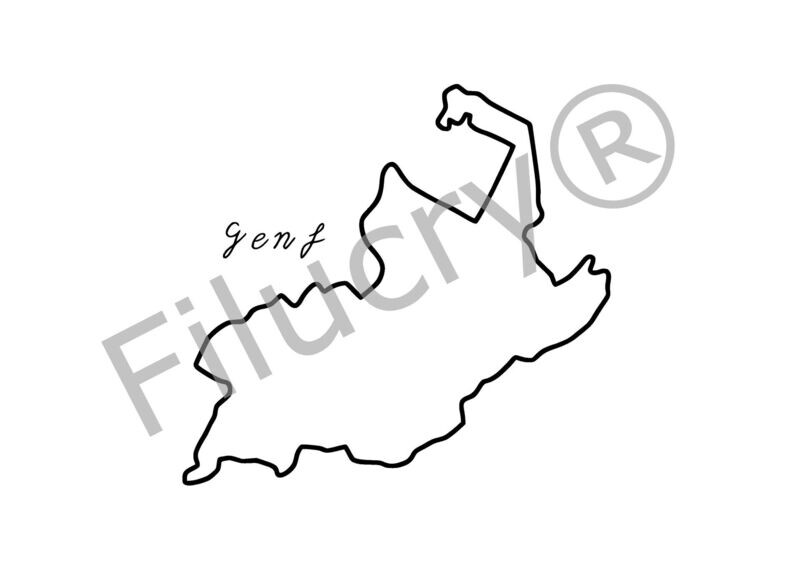 Swiss Canton Genf Outline Banner, digital download, SVG / JPG / PNG / PDF Swiss Canton Genf Outline Banner, digital download, SVG / JPG / PNG / PDF