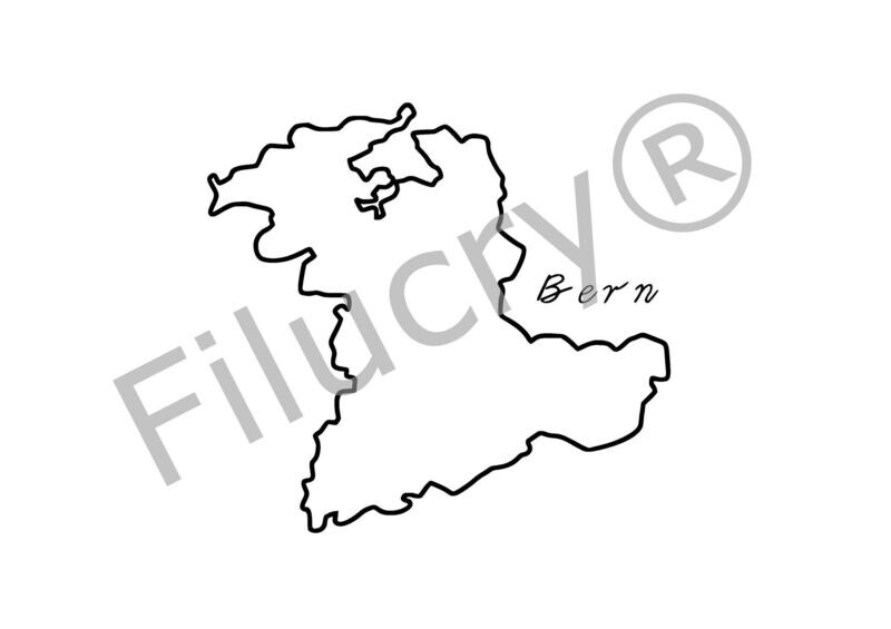 Swiss Canton Bern Outline Banner, digital download, SVG / JPG / PNG / PDF Swiss Canton Bern Outline Banner, digital download, SVG / JPG / PNG / PDF