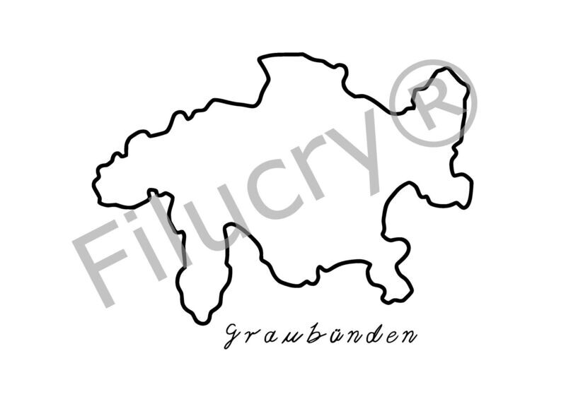 Swiss Canton Graubünden Outline Banner, digital download, SVG / JPG / PNG / PDF Swiss Canton Graubünden Outline Banner, digital download, SVG / JPG / PNG / PDF