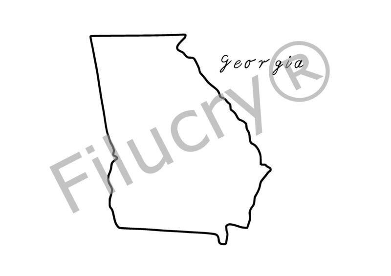 Georgia Outline Banner, digital download, SVG / JPG / PNG / PDF Georgia Outline Banner, digital download, SVG / JPG / PNG / PDF
