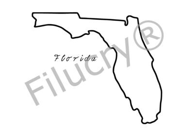 Florida Umriss Banner, Digitaler Download, SVG / JPG / PNG / PDF
