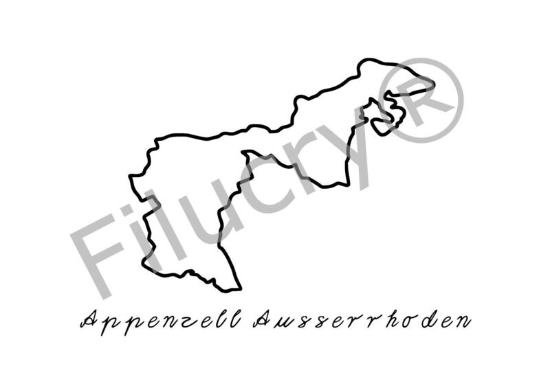 Swiss Canton Appenzell Ausserrhoden Outline Banner, digital download, SVG / JPG / PNG / PDF Swiss Canton Appenzell Ausserrhoden Outline Banner, digital download, SVG / JPG / PNG / PDF