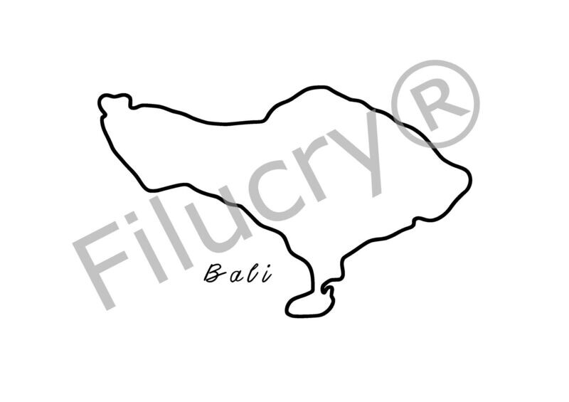 Bali Outline Banner, digital download, SVG / JPG / PNG / PDF Bali Outline Banner, digital download, SVG / JPG / PNG / PDF