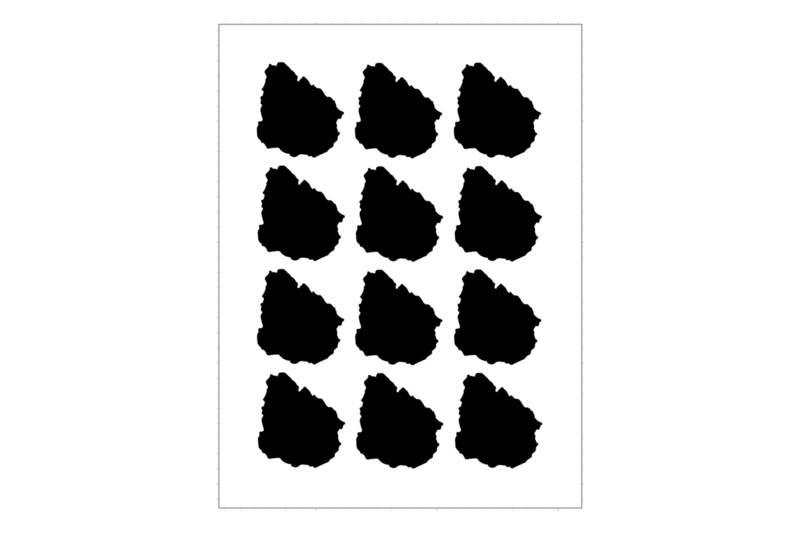 Sticker Sheet Country Outline Uruguay Sticker Sheet Country Outline Uruguay