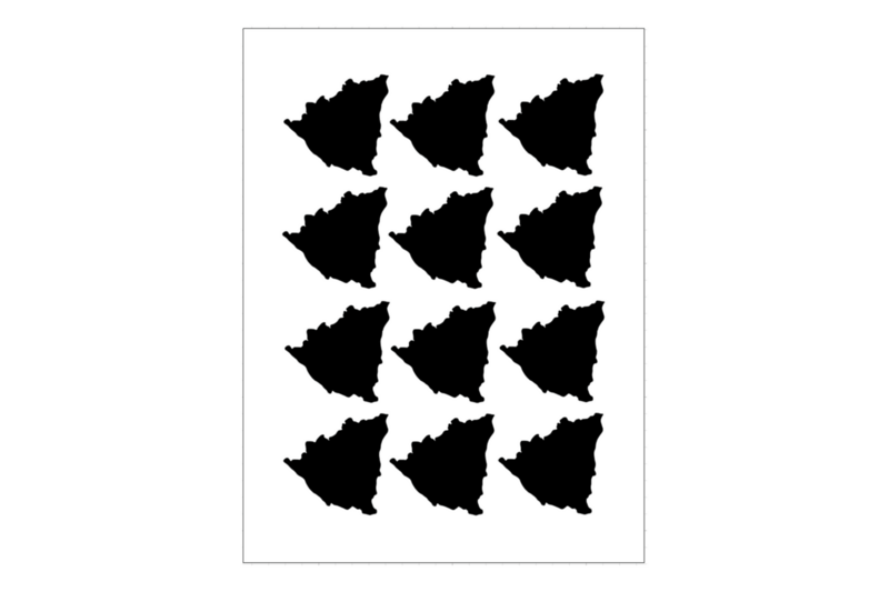 Sticker Sheet Country Outline Nicaragua Sticker Sheet Country Outline Nicaragua