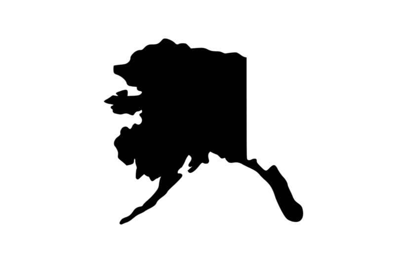 Outline Alaska Magnet Outline Alaska Magnet