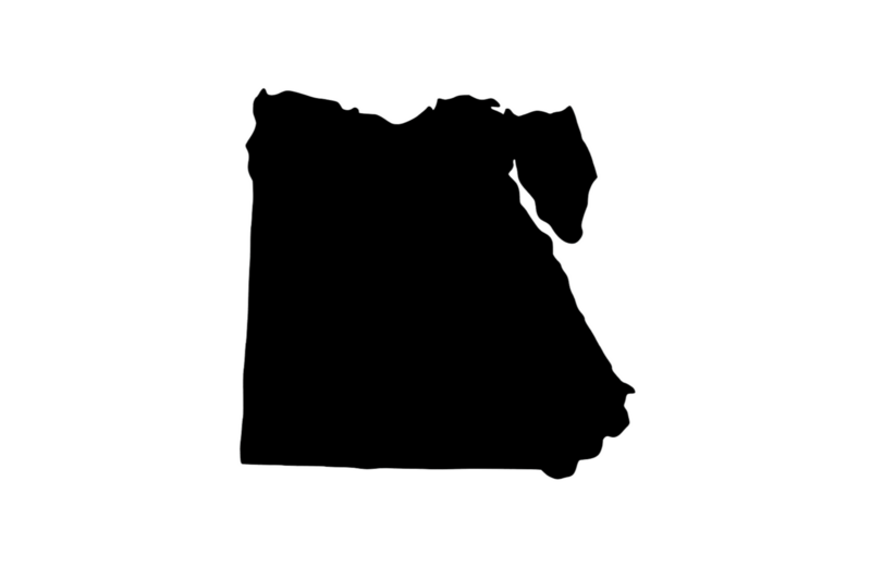 Outline Egypt Magnet Outline Egypt Magnet