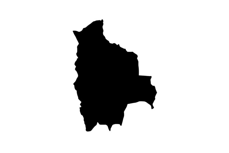 Outline Bolivia Magnet Outline Bolivia Magnet