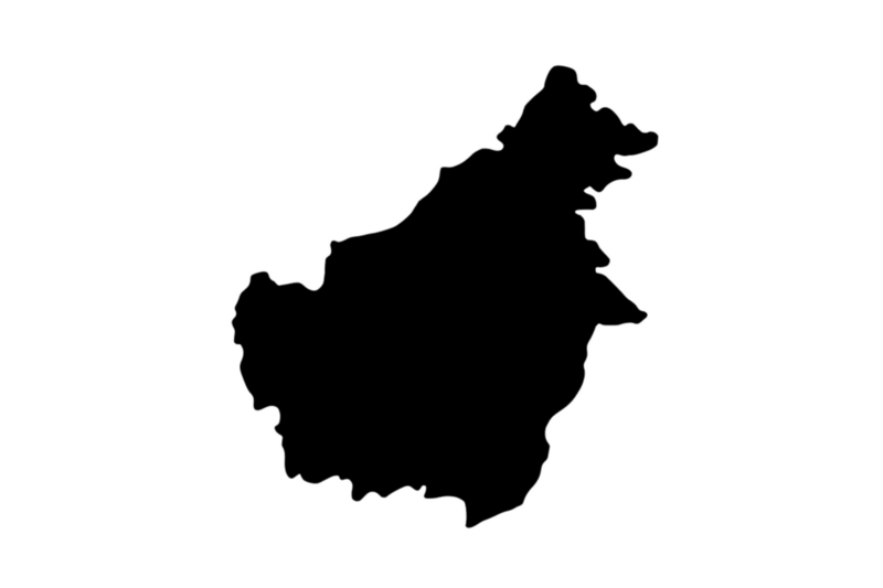 Outline Borneo Magnet Outline Borneo Magnet
