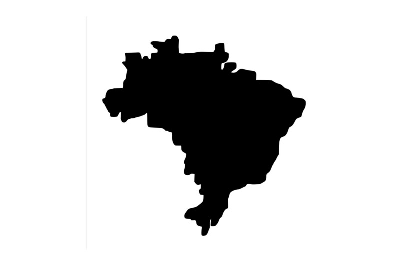 Outline Brazil Magnet Outline Brazil Magnet