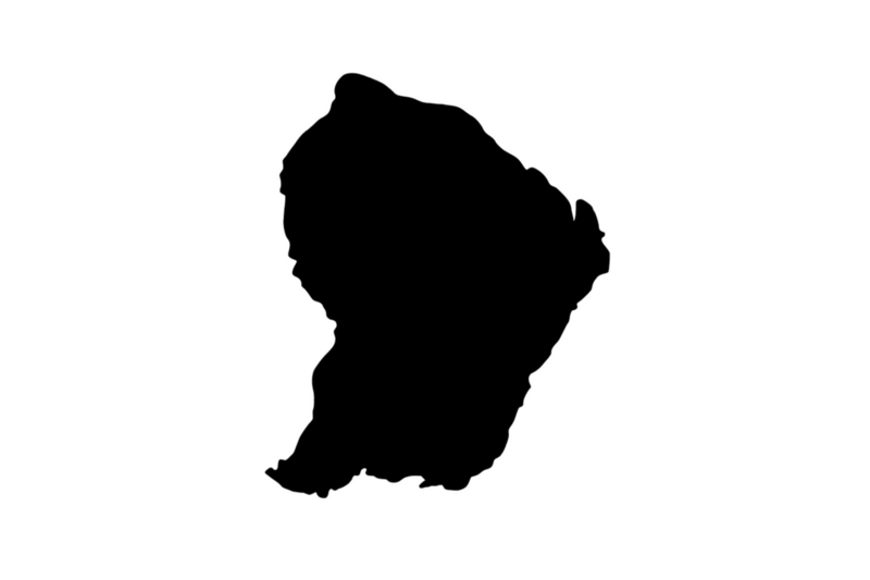 Outline French Guiana Magnet Outline French Guiana Magnet