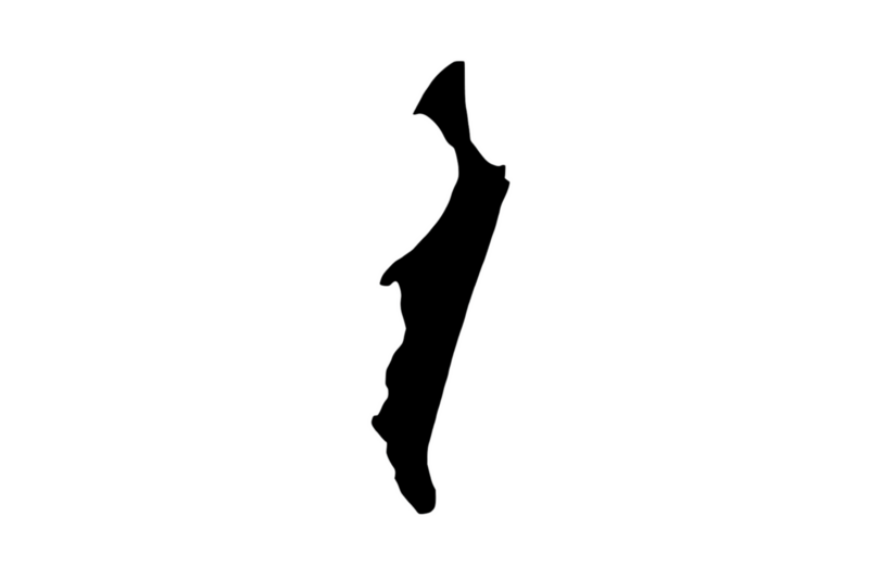 Outline Fraser Island Magnet Outline Fraser Island Magnet