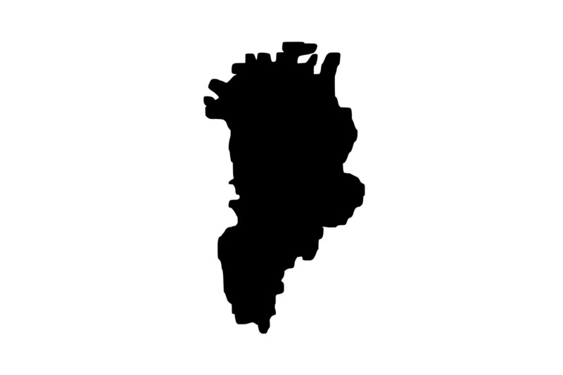 Outline Greenland Magnet Outline Greenland Magnet