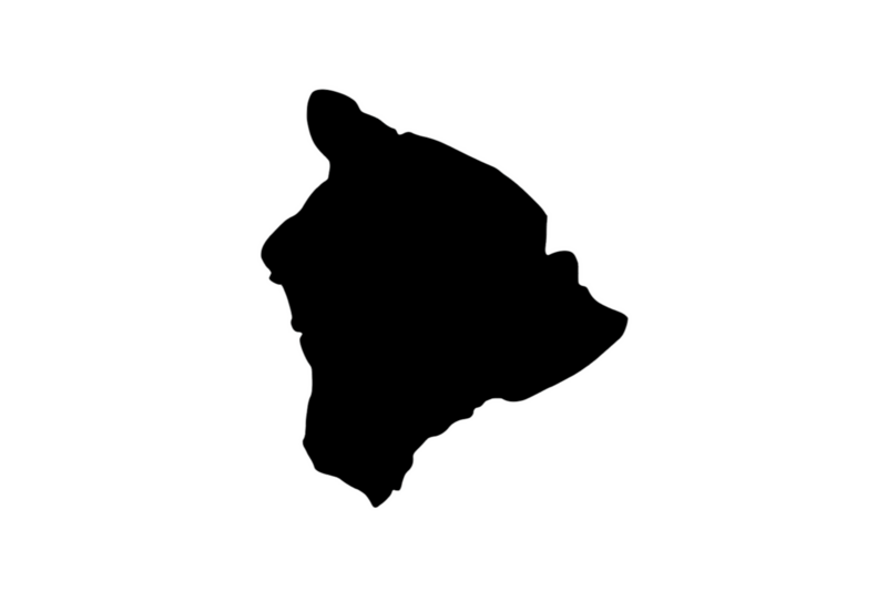 Outline Hawaii Magnet Outline Hawaii Magnet