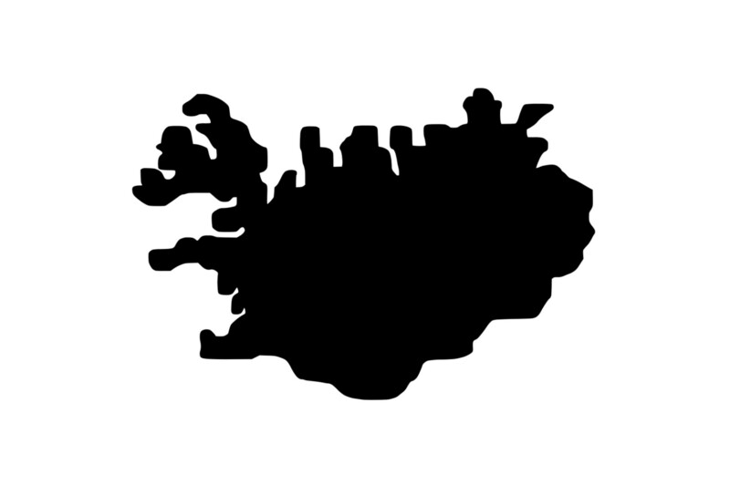 Outline Iceland Magnet Outline Iceland Magnet
