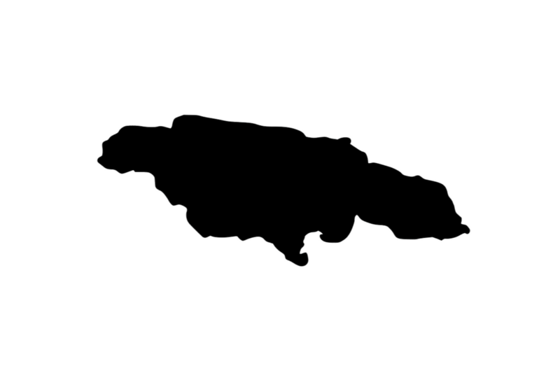 Outline Jamaica Magnet Outline Jamaica Magnet